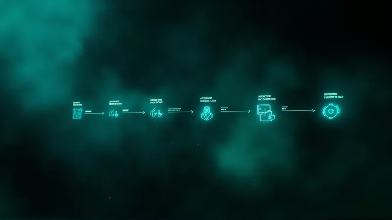 six-stage CryptoChat™ message flow from identity creation through ephemeral destruction